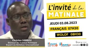 Invite de la Matinale ! Avec Christian SAMBOU 03 Août 2023 Fr