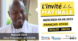 Invite de la Matinal ! Momath Cisse Vice Président Ascosen 09 Août 2023 Fr