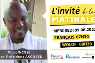 Invite de la Matinal ! Momath Cisse Vice Président Ascosen 09 Août 2023 Fr