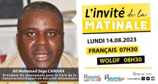 Invite de la Matinale ! Avec Ali Mohamed Séga CAMARA 14 Août 2023 Fr