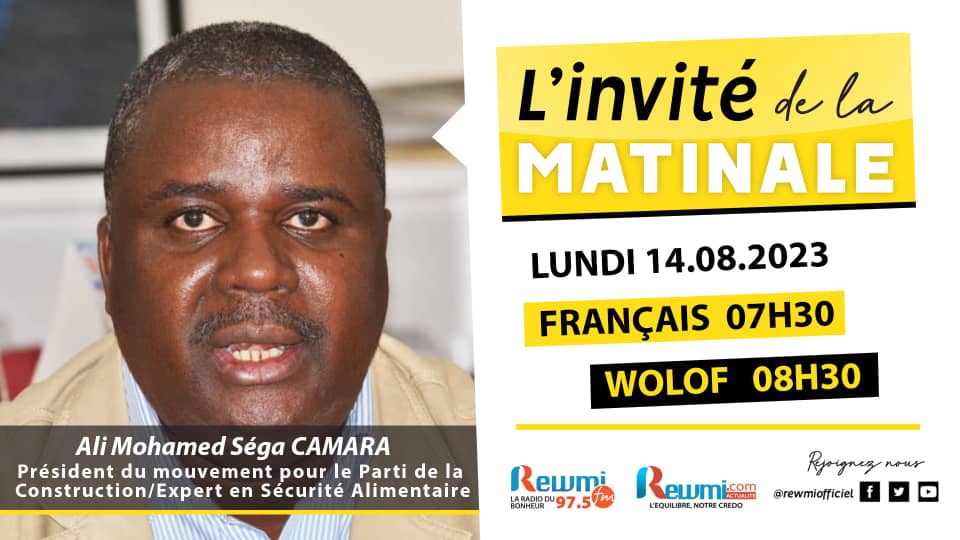 Invite de la Matinale ! Avec Ali Mohamed Séga CAMARA 14 Août 2023 Wlf 2 Invite de la Matinale ! Avec Ali Mohamed Séga CAMARA 14 Août 2023 Fr