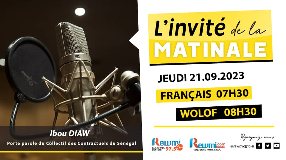 Invite de la Matinale ! Avec Ibou DIAW 21 Septembre 2023 Wlf