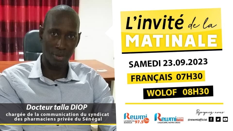 Invite de la Matinale ! Avec Dr Talla DIOP 23 Septembre 2023 Fr