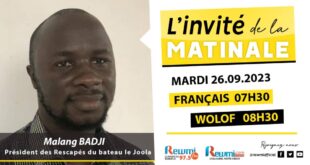 Invite de la Matinale ! Avec Malang BADJI 26 Septembre 2023 Fr