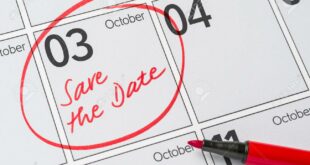 64930355 save the date ecrite sur un calendrier 3 octobre