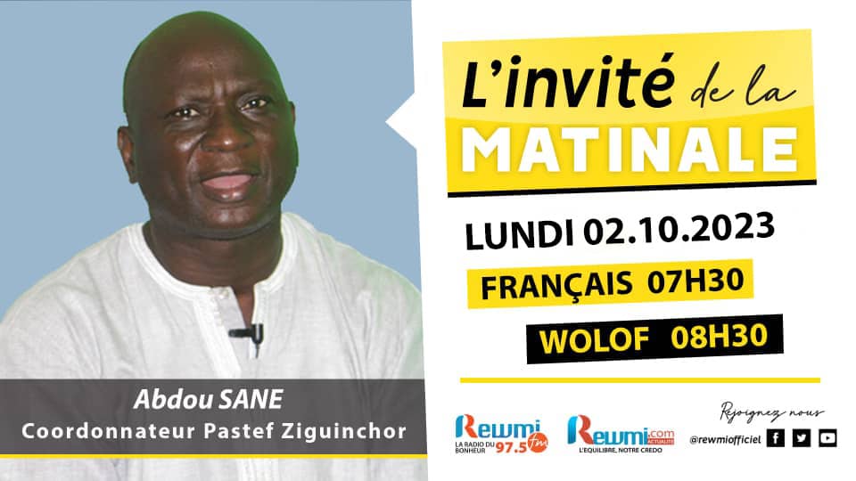 Invite de la Matinale ! Avec Abdou SANE 02 Octobre 2023 Fr