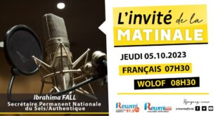 Invite de la Matinale ! Avec Ibrahima FALL Sels/Authentique 05 Octobre 2023 Fr