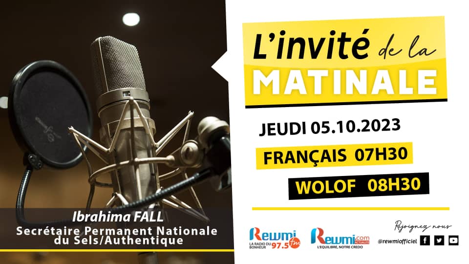 Invite de la Matinale ! Avec Ibrahima FALL Sels/Authentique 05 Octobre 2023