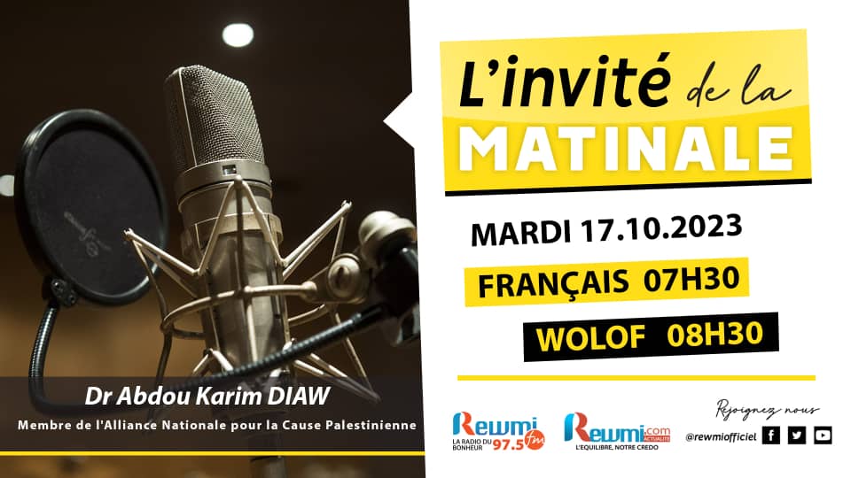 Invite de la Matinale ! Avec Dr Abbdou Karim DIAW 17 Octobre 2023 Fr