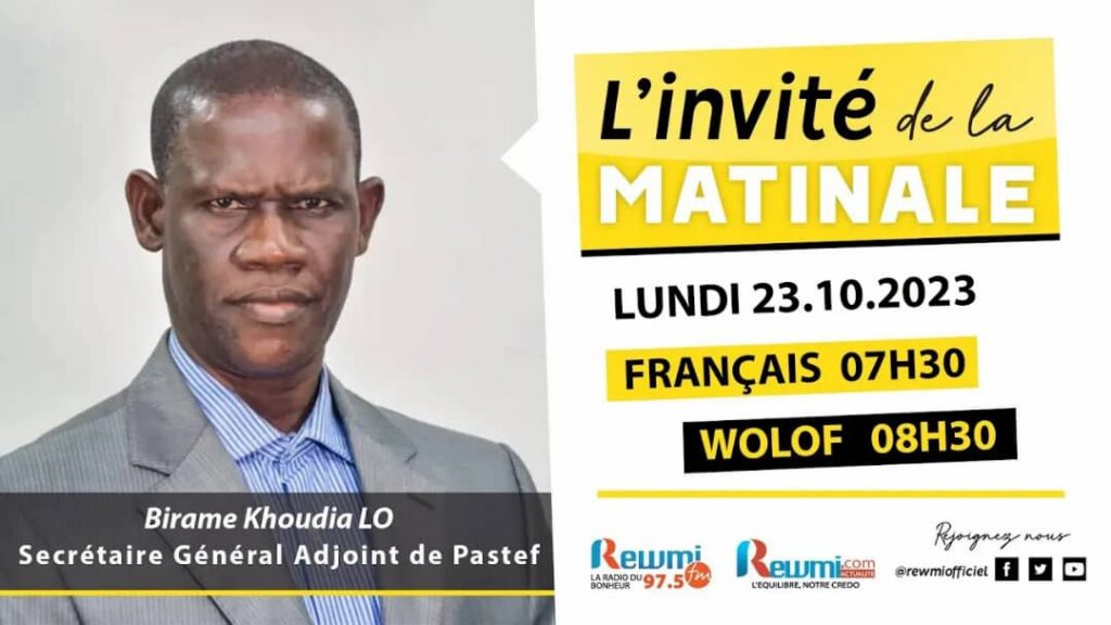 Invite de la Matinale ! Avec Birame Khoudia LO 23 Octobre 2023 Fr