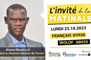 Invite de la Matinale ! Avec Birame Khoudia LO 23 Octobre 2023 Fr