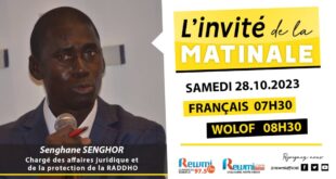 Invite de la Matinale ! Avec Seghane SENGHOR RADDHO 28 Octobre 2023 Fr