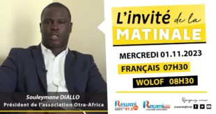 Invite de la Matinale ! Avec Souleymane Diallo 01 Novembre 2023 Fr