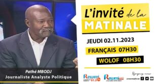 Invite de la Matinale ! Avec Pathé Mbodj Analyste Politique 02 Novembre 2023 Fr