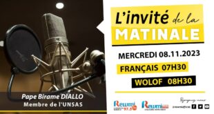 Invite de la Matinale ! Avec Pape Birame DIALLO 08 Novembre 2023 Fr
