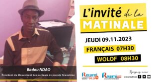 Invite de la Matinale ! Avec Badou NDAO 09 Novembre 2023 Fr