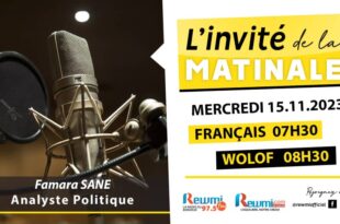 Invite de la Matinale ! Avec Famara SANE Analyste Politique 15 Novembre 2023 Fr