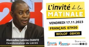 Invite de la Matinale ! Avec Mamadou Lamine DIANTE 17 Novembre 2023 Fr