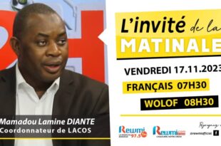 Invite de la Matinale ! Avec Mamadou Lamine DIANTE 17 Novembre 2023 Fr