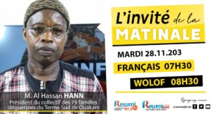 Invite de la Matinale ! Avec Al Hassan HANN 28 Novembre 2023 Fr