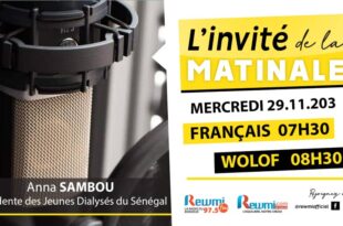 Invite de la Matinale ! Avec Anna SAMBOU 29 Novembre 2023 Wlf