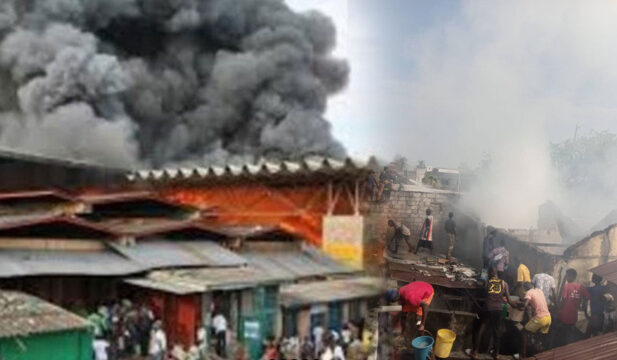 Un incendie ravageur détruit 33 cantines au marché de Tivaouane peulh 1 Ziguinchor: Un incendie déclaré au marché "Boucotte", ce mardi