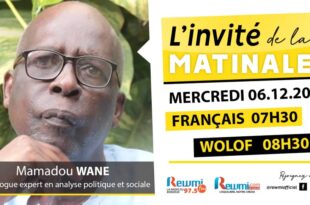 Invite de la Matinale ! Avec Mamadou WANE Sociologue 06 Décembre 2023 Fr