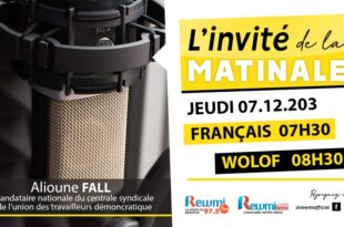 Invite de la Matinale ! Avec Alioune FALL 07 Décembre 2023 Fr