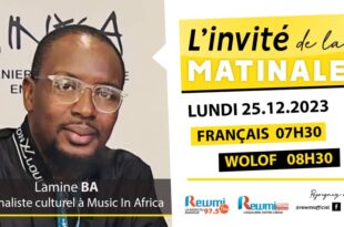 Invite de la Matinale ! Avec lamine BA 25 Décembre 2023 Fr