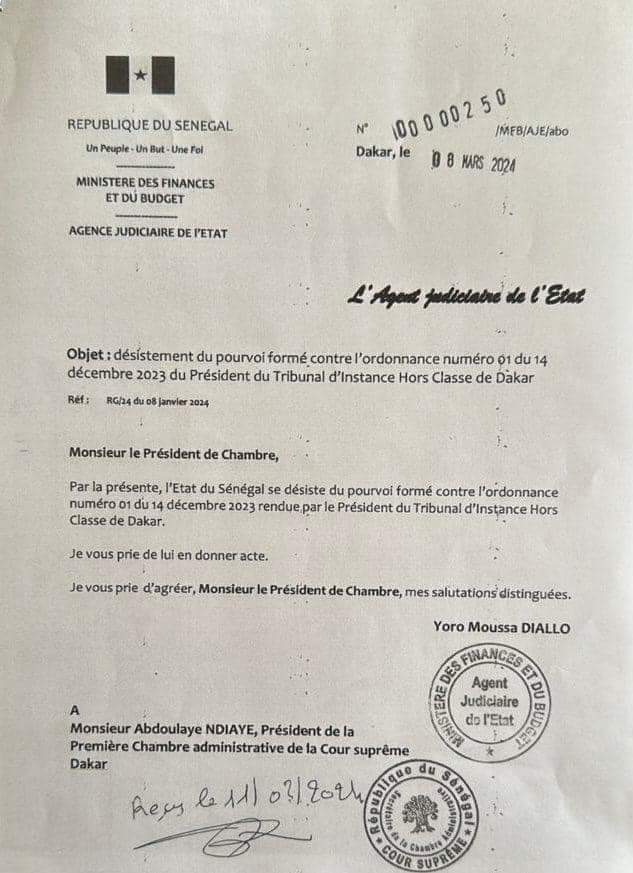 La réhabilitation de Ousmane Sonko en question avec le désistement de l'état 2 FB IMG 1710249927182