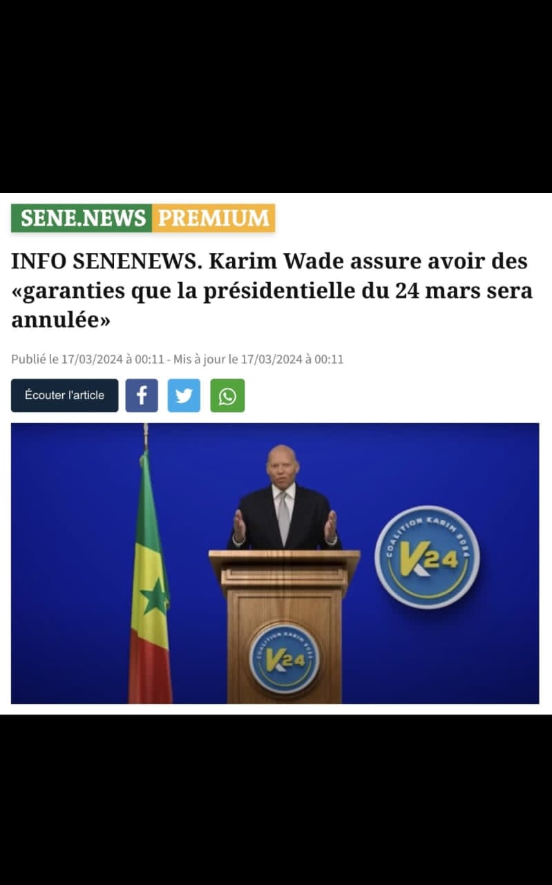 Karim Wade annonce une plainte pour diffamation à la rédaction de Senenews ( allégations mensongères) 2 IMG 20240317 WA0005