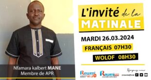 Invite de la Matinale ! Avec Nfamara Kalbert MANE 26 Mars 2024 Fr