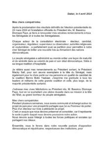 Présidentielle 2024: Après la défaite de la coalition Benno Bokk Yakaar, Amadou Ba entamé une nouvelle vie politique 2 DOC 20240404 WA0485 page 0001 724x1024 1