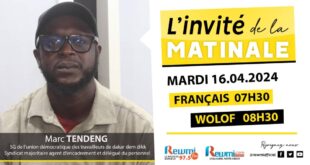 Invite de la Matinale ! Avec Marc TENDENG 16 Avril 2024