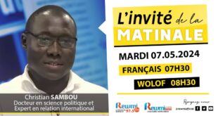Invite de la Matinale ! Avec Christian SAMBOU 07 Mai 2024 Fr