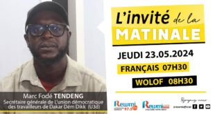 Invite de la Matinale ! Avec Marc Fodé TENDENG SG U3D 23 Mai 2024