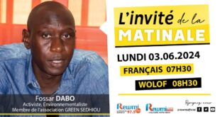 Invite de la Matinale ! Avec Fossar DABO Environnementaliste 03 Juin 2024 Fr