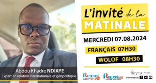 Invite de la Matinale ! Avec Abdou khadre NDIAYE 07 Aout 2024