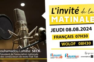 Invite de la Matinale ! Avec Mouhamadou Lamine SECK 08 Aout 2024 Fr