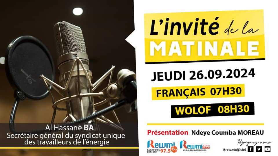 Invité de la Matinale du Jeudi 26 Septembre 2024 , Al Hassane Ba FR 2 IMG 20240926 WA00081