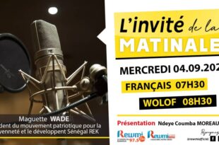 Invite de la Matinale ! Avec Maguette WADE 04 Septembre 2024 Fr