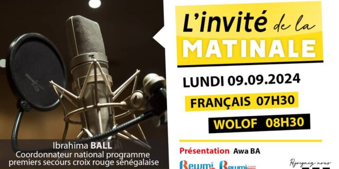 Invite de la Matinale ! Avec Ibrahima BALL 09 Septembre 2024