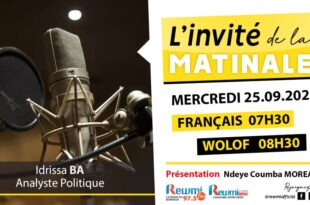 Invite de la Matinale ! Avec Idrissa BA 25 Septembre 2024