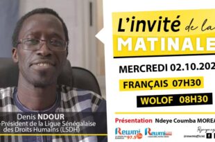 Invite de la Matinale ! Avec Denis NDOUR 02 Octobre 2024 Fr