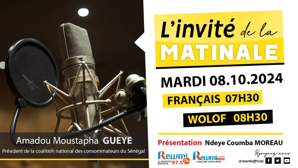 Invite de la Matinale ! Avec Amadou Moustapha GUEYE 08 Octobre 2024