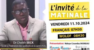 Invite de la Matinale ! Avec Cheikh Seck SG F2S 11 Octobre 2024