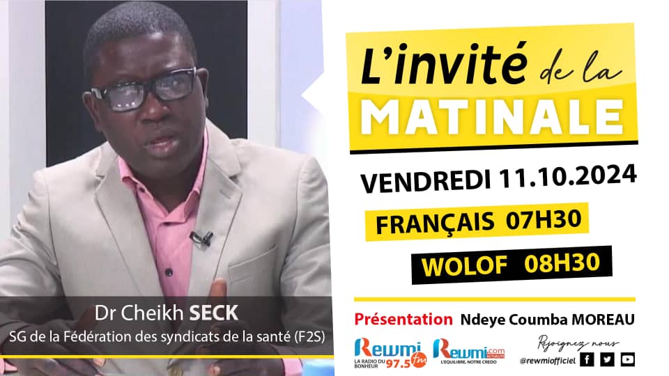 Invite de la Matinale ! Avec Cheikh Seck SG F2S 11 Octobre 2024 Wlf 2 Invite de la Matinale ! Avec Cheikh Seck SG F2S 11 Octobre 2024
