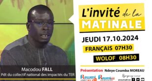 Invite de la Matinale ! Avec Macodou FALL 17 Octobre 2024