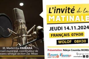 Invite de la Matinale ! Avec M. Mademba KAMARA 14 Novembre 2024