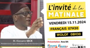 Invite de la Matinale ! Avec M. Alassane SECK 15 Novembre 2024 Fr